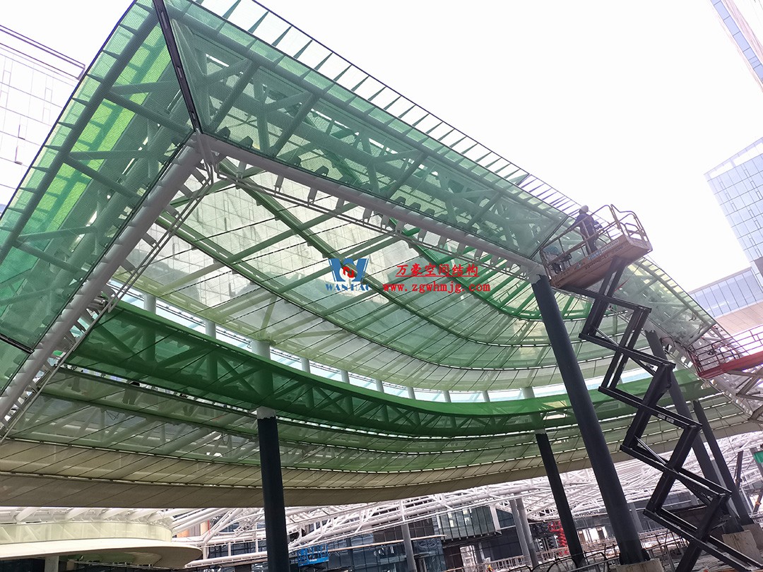 高效协作|勇于担当—杭州博多森谷ETFE气枕连廊天幕项目最新施工进展 高效协作|勇于担当—杭州博多森谷ETFE气枕连廊天幕项目最新施工进展