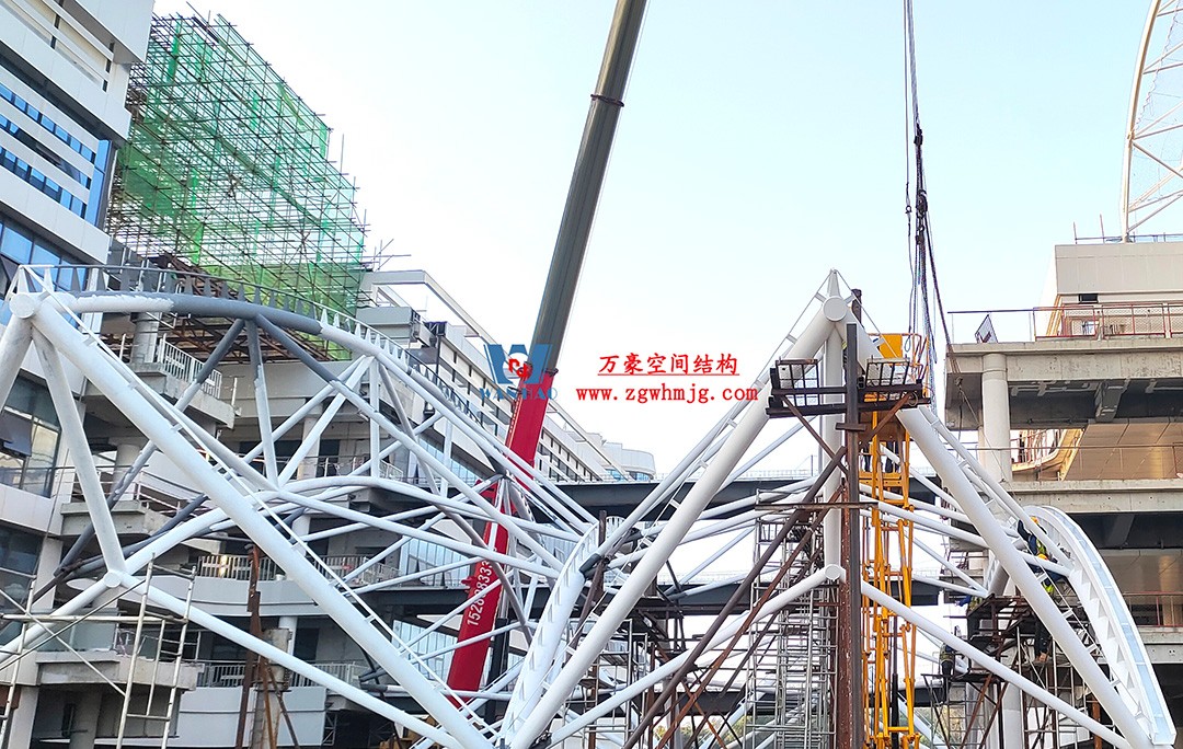 工程进度全速推进,PTFE膜材张拉在即! 工程进度全速推进,PTFE膜材张拉在即!