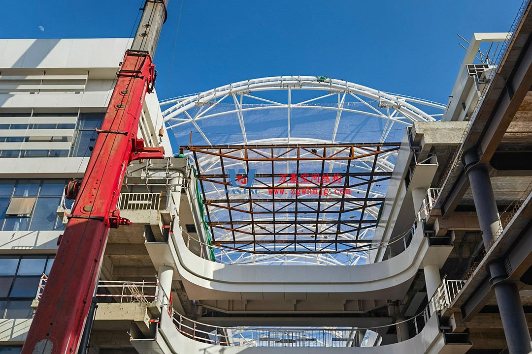 工程进度全速推进,PTFE膜材张拉在即! 工程进度全速推进,PTFE膜材张拉在即!