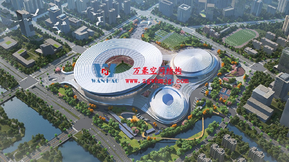 杭州余杭国际体育中心PTFE膜结构项目