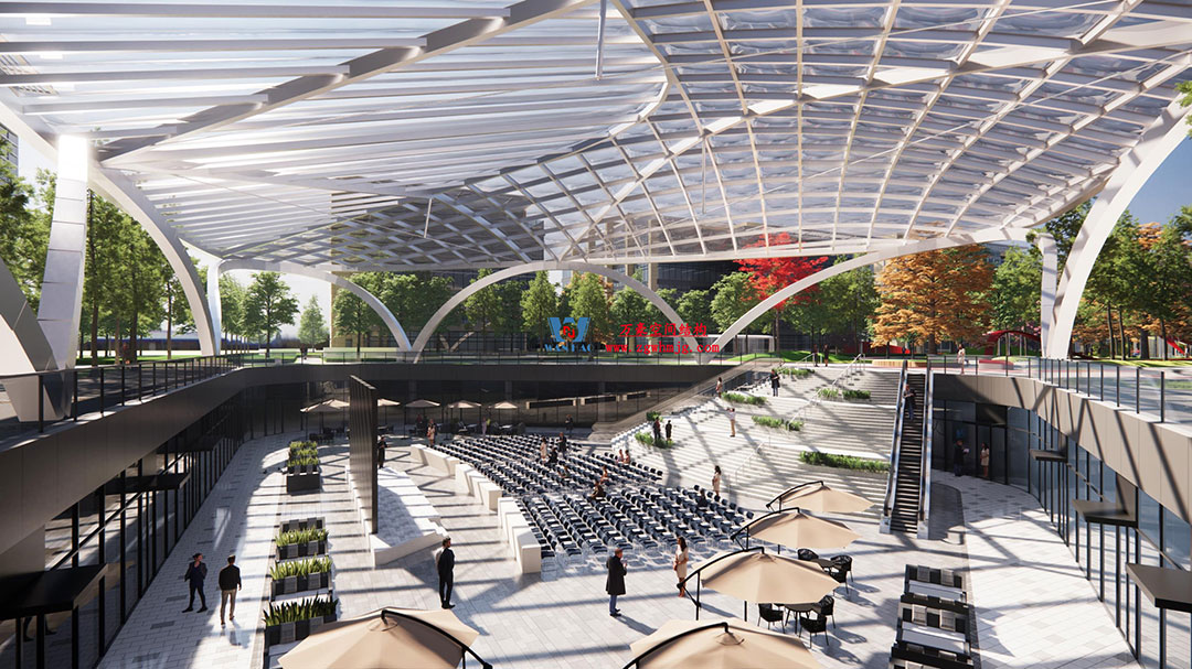 ETFE气枕膜与双曲面空间网壳结构结合是什么样？一起来一睹真容