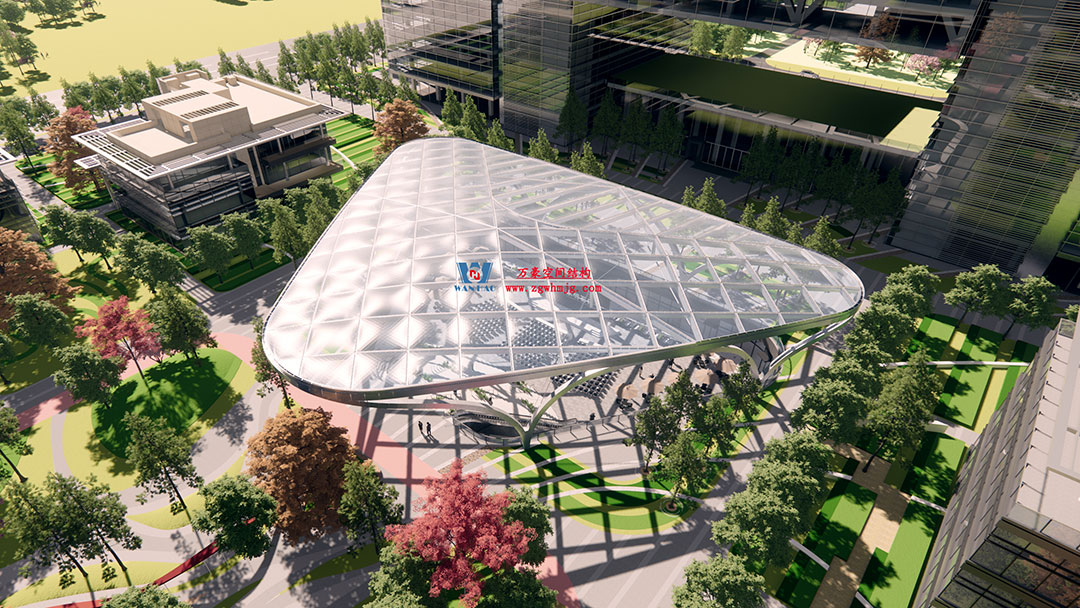 ETFE气枕膜与双曲面空间网壳结构结合是什么样？一起来一睹真容