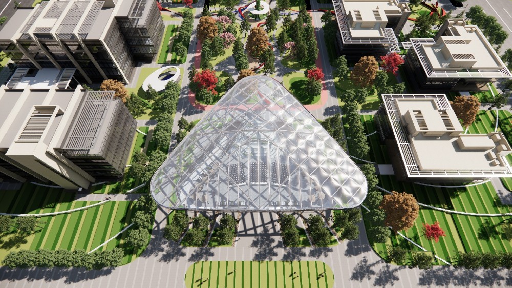 ETFE气枕膜与双曲面空间网壳结构结合是什么样？一起来一睹真容!