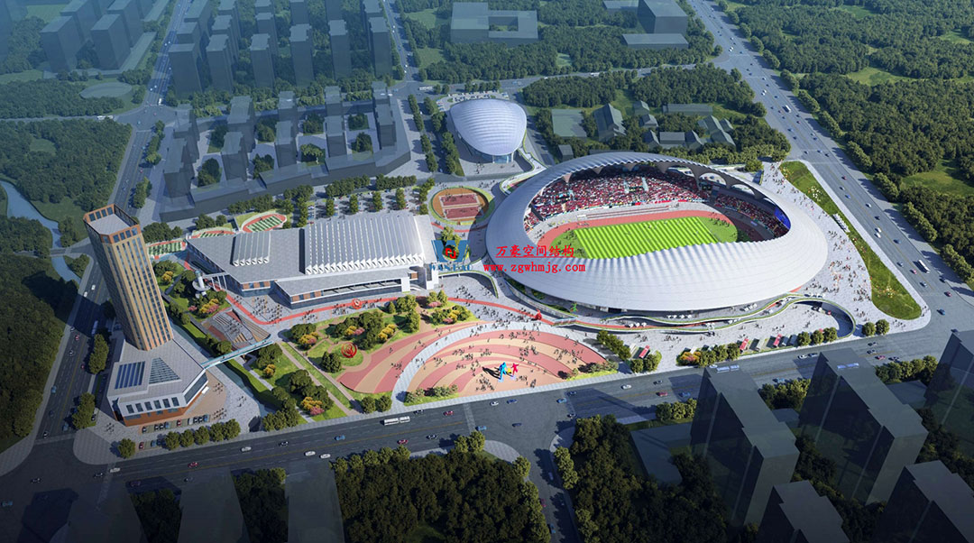 萬豪中标-山东蓬莱PEFE膜结构体育场