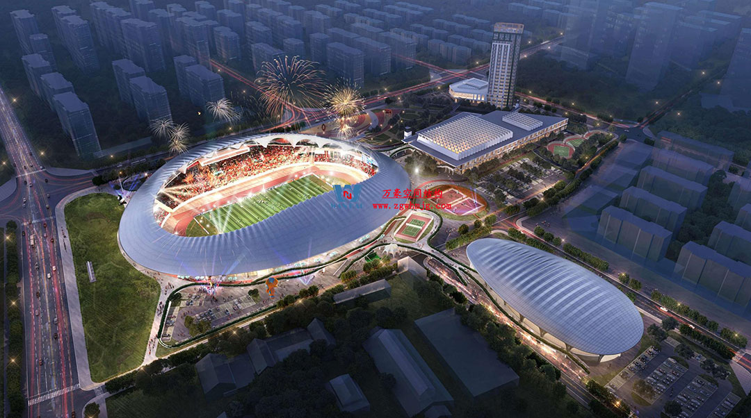 萬豪中标-山东蓬莱PEFE膜结构体育场