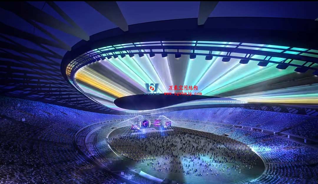 太湖之畔，华灯初上|无锡奥体中心施工加速