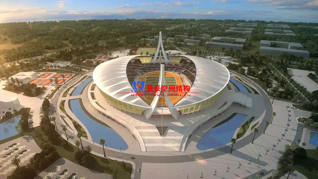 中国援柬埔寨体育场项目预制看台落成