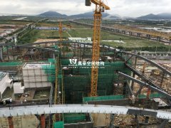 横琴气泡钢膜结构正在紧张有序的施工中