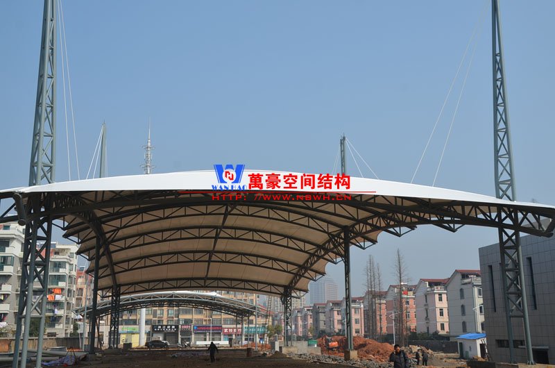 张拉膜二次张拉