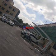 大云镇政府党群服务中心膜结构车棚工程施工中