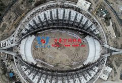 援建柬埔寨体育场 索网张拉圆满完成