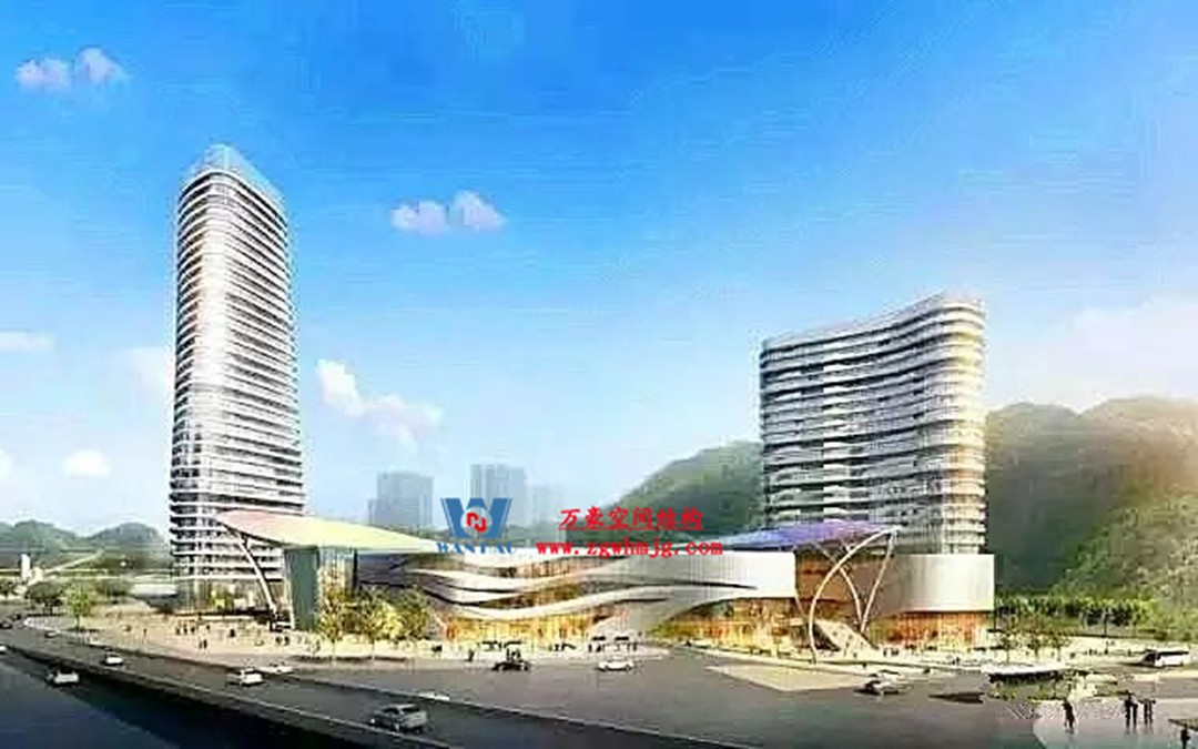 遵义高铁新城上的一条钢膜结构“长龙” 遵义高铁新城上的一条钢膜结构“长龙”